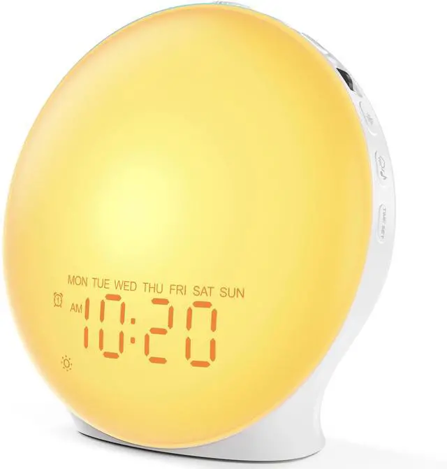 Main image of Sunrise Alarm Clock White Noise Machine with 25 Nature Sleep Sounds, Fully Dimmable Clock for Bedrooms, Heavy Sleepers, 17 Light Modes, Bluetooth Speaker