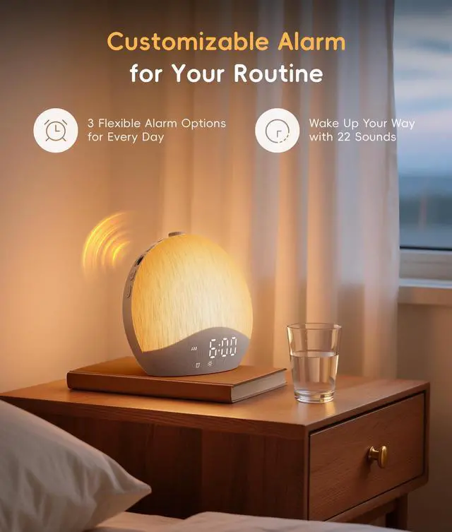 Alt view image 4 of 7 - Sunrise Alarm Clock, White Noise Machine, Sound Machine for Bedroom