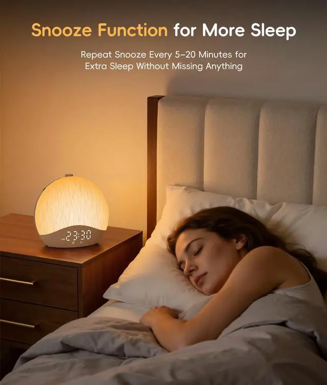 Alt view image 5 of 7 - Sunrise Alarm Clock, White Noise Machine, Sound Machine for Bedroom