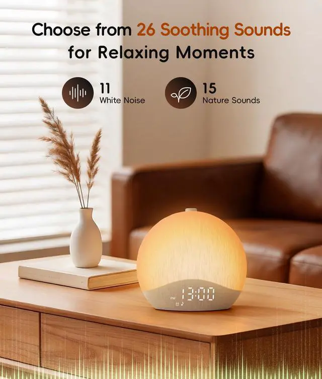 Alt view image 6 of 7 - Sunrise Alarm Clock, White Noise Machine, Sound Machine for Bedroom