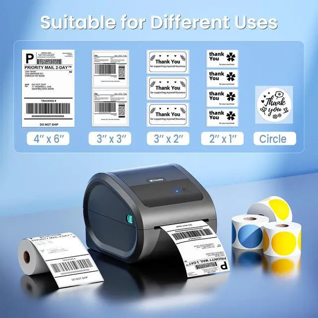 Alt view image 6 of 7 - Bluetooth Shipping Label Printer with Built-in Label Bin