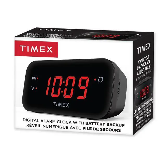 Alt view image 6 of 6 - Alarm Clock with Large Display, Digital Alarm Clock for Bedroom Includes 120V Universal Power Adapter (T121B - Black)