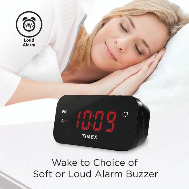 Alt view image 3 of 6 - Alarm Clock with Large Display, Digital Alarm Clock for Bedroom Includes 120V Universal Power Adapter (T121B - Black)