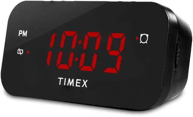 Main image of Alarm Clock with Large Display, Digital Alarm Clock for Bedroom Includes 120V Universal Power Adapter (T121B - Black)