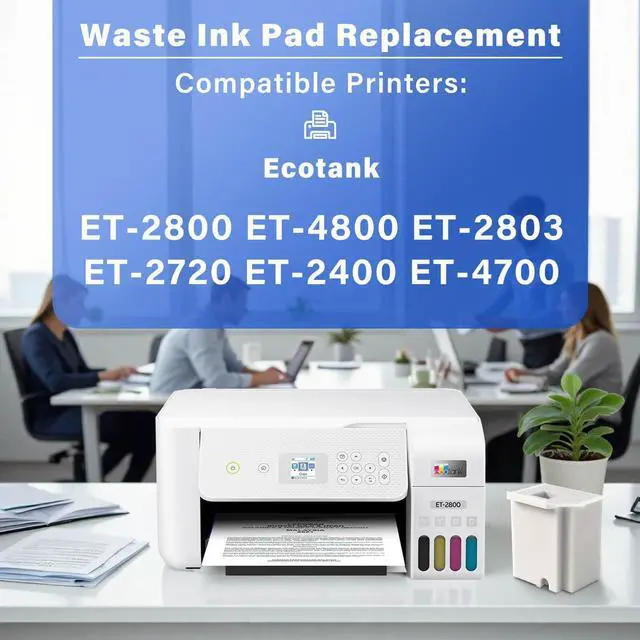 Alt view image 3 of 6 - Waste Ink Pad Replacement with Reset Software for Ecotank ET-2800 ET-4800 ET-2720 ET-2803 ET-2400 ET-4700 2800 4800 2720 2803 ET2800 ET4800 Printer, Maintenance Box with Reset Software (3 Packs)