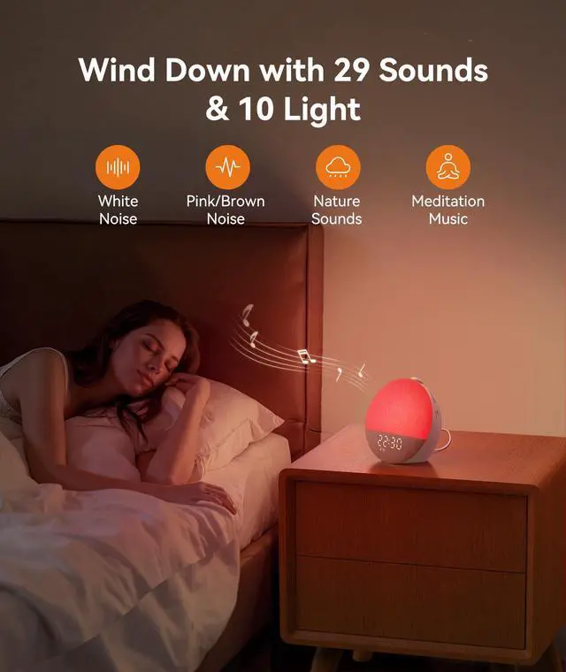 Alt view image 4 of 7 - Sunrise 2 Sunrise Alarm Clock, Sound Machine for Sleep, 29 Sounds