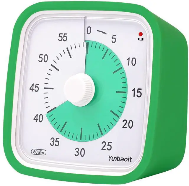 Main image of Visual Timer, Silent 60-min Countdown Timer for Kids, Green Green