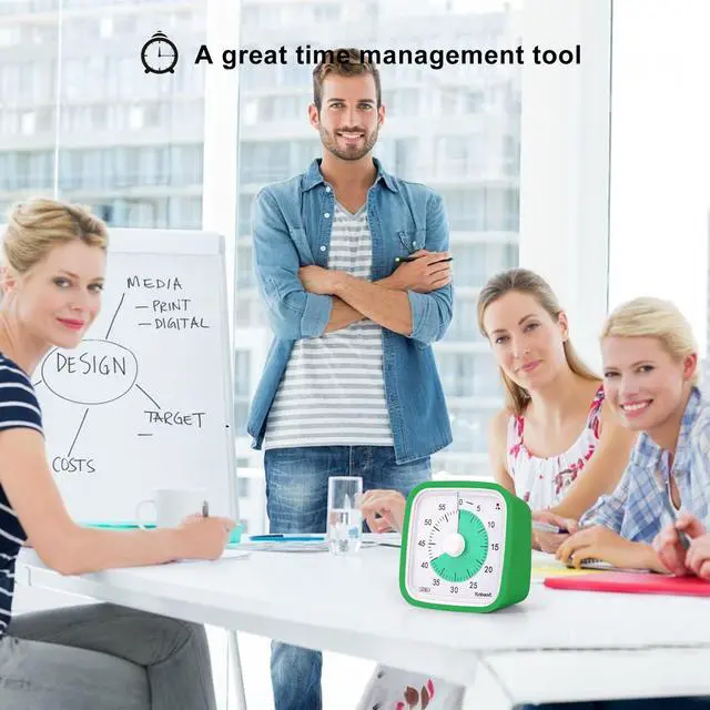 Alt view image 5 of 7 - Visual Timer, Silent 60-min Countdown Timer for Kids, Green Green