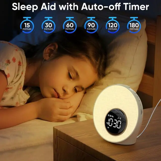 Alt view image 6 of 7 - Sunrise Alarm Clock with Wake Up Light & White Noise Machine