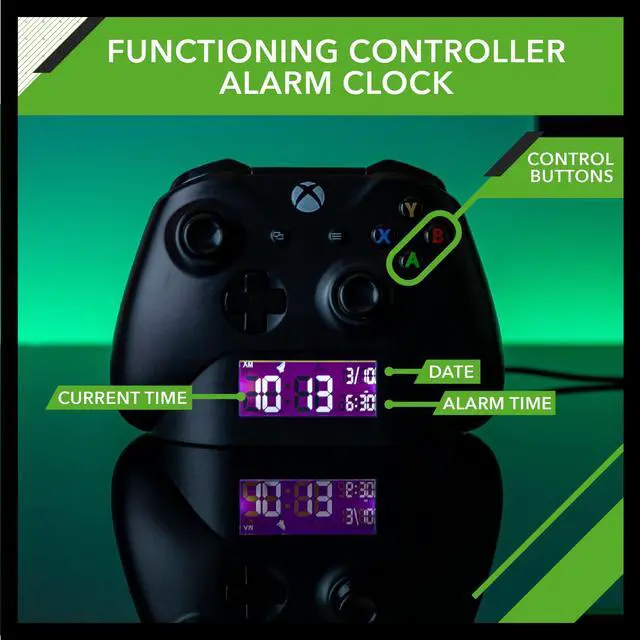 Alt view image 2 of 7 - Xbox Black Controller Alarm Clock, Officially Licensed Merchandise