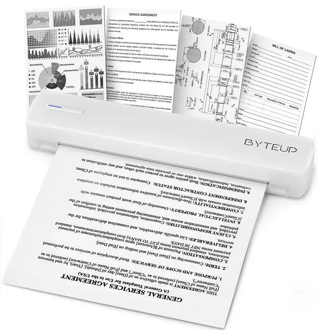 Main image of Portable Thermal Printer, Inkless Bluetooth printer for Letter Legal A4