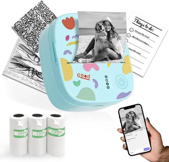 Main image of Mini Sticker Printer, AHM2 Sticker Maker Machine for Kids