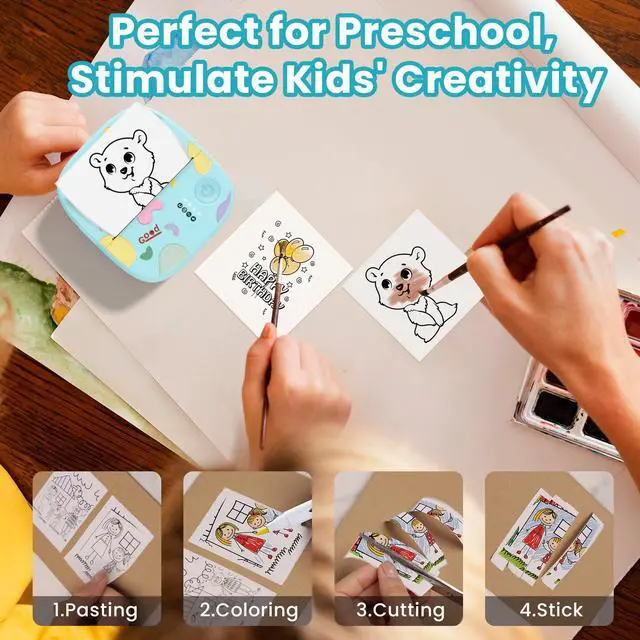 Alt view image 5 of 7 - Mini Sticker Printer, AHM2 Sticker Maker Machine for Kids