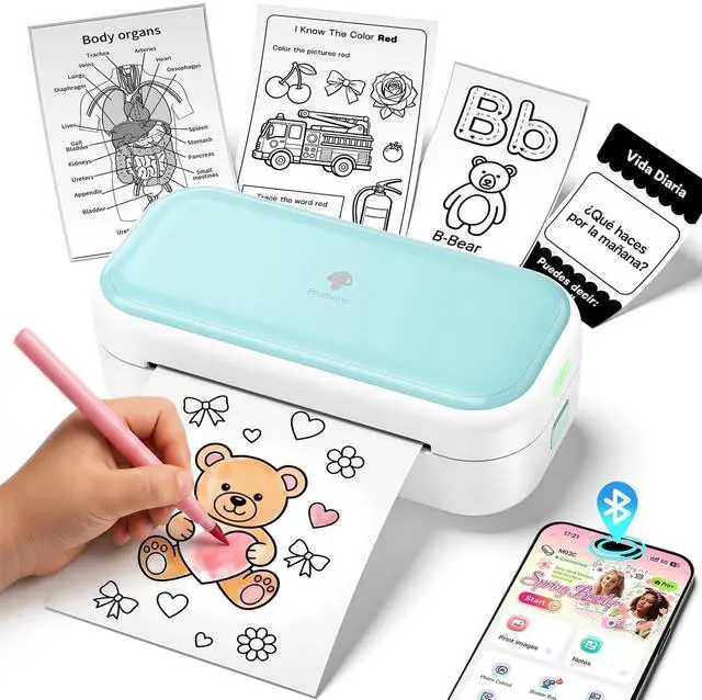 Main image of M03C Mini Flashcards Printer, DIY Printable Tool for Preschoolers