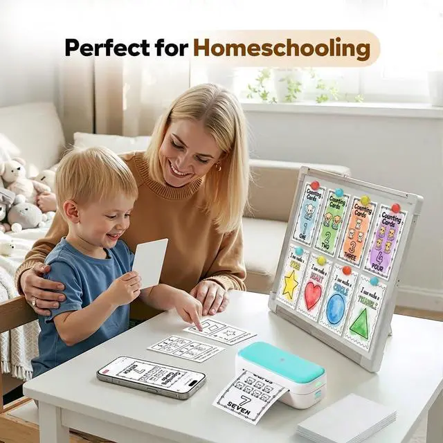 Alt view image 2 of 7 - M03C Mini Flashcards Printer, DIY Printable Tool for Preschoolers