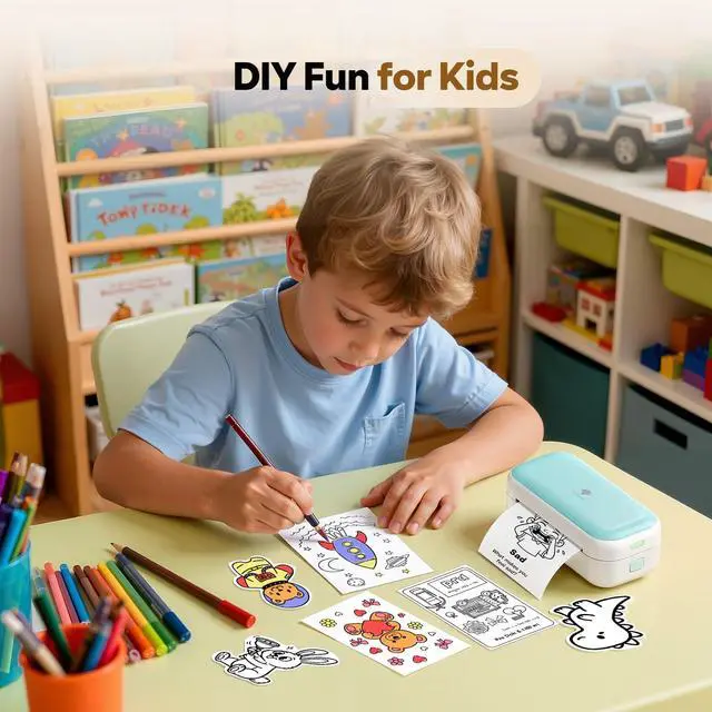 Alt view image 7 of 7 - M03C Mini Flashcards Printer, DIY Printable Tool for Preschoolers