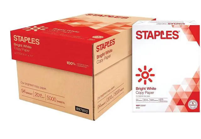 Alt view image 2 of 4 - Staples Multipurpose Copy Paper, 8.5x11, 20lb, 94 Bright, 10 Reams/Carton