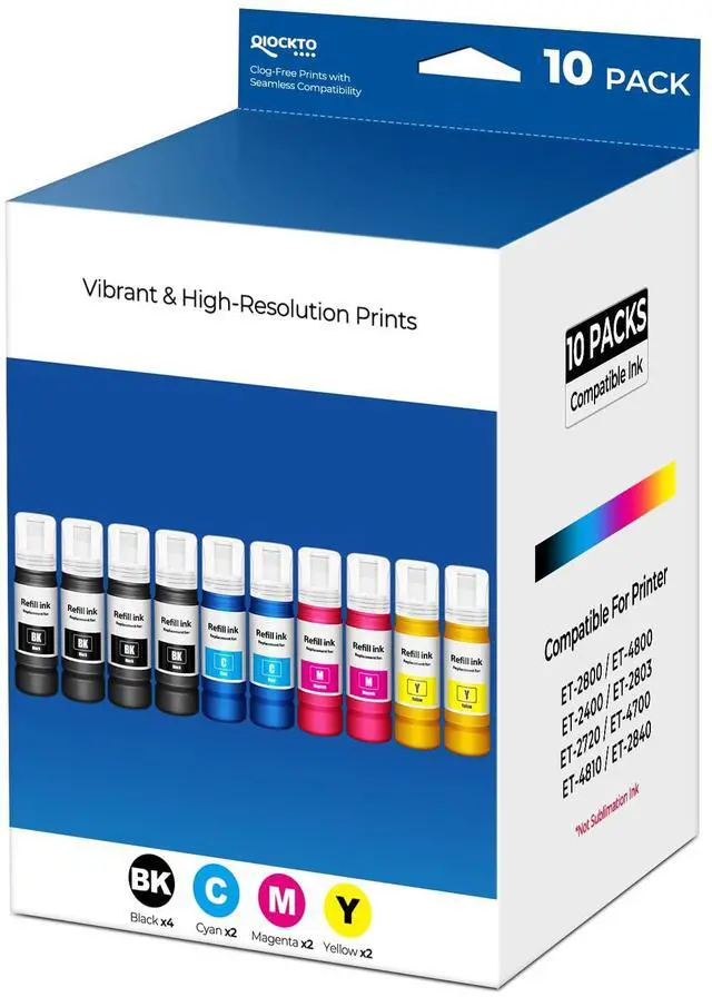 Main image of Compatible for EPT522 Ink Refill Bottles - 10 Pack EPT522 Ink Refill Kit