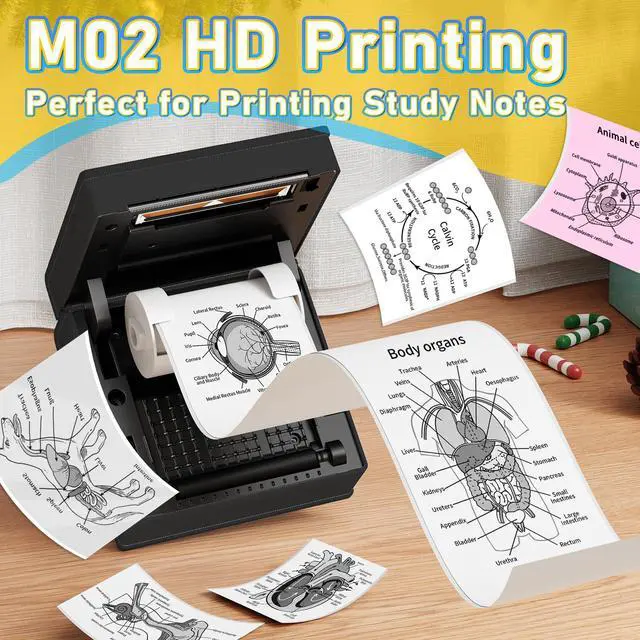 Alt view image 2 of 7 - Sticker Printer, Inkless Mini Thermal Sticker Printer Machine