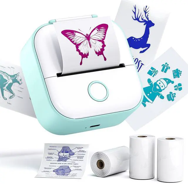 Main image of Sticker Printer, Print Pods T02 with 3 Rolls Transparent Color