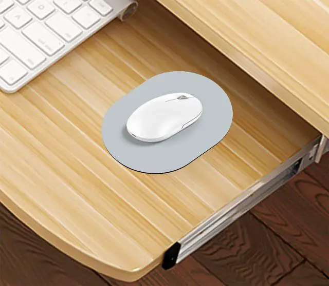 Alt view image 4 of 6 - Small Mouse pad, Portable, Waterproof Non-Slip Rubber Bottom, Suitable for Wireless Mouse, Laptop Keyboard Tray for Both Men and Women, Office Travel Grey 5.5x7.5in