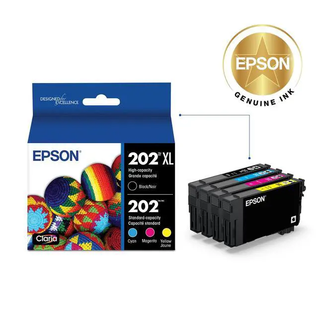 Alt view image 2 of 6 - T202XL-BCS Claria Ink Cartridge Multi-pack - High-capacity Black and Standard-capacity Color (CMYK)