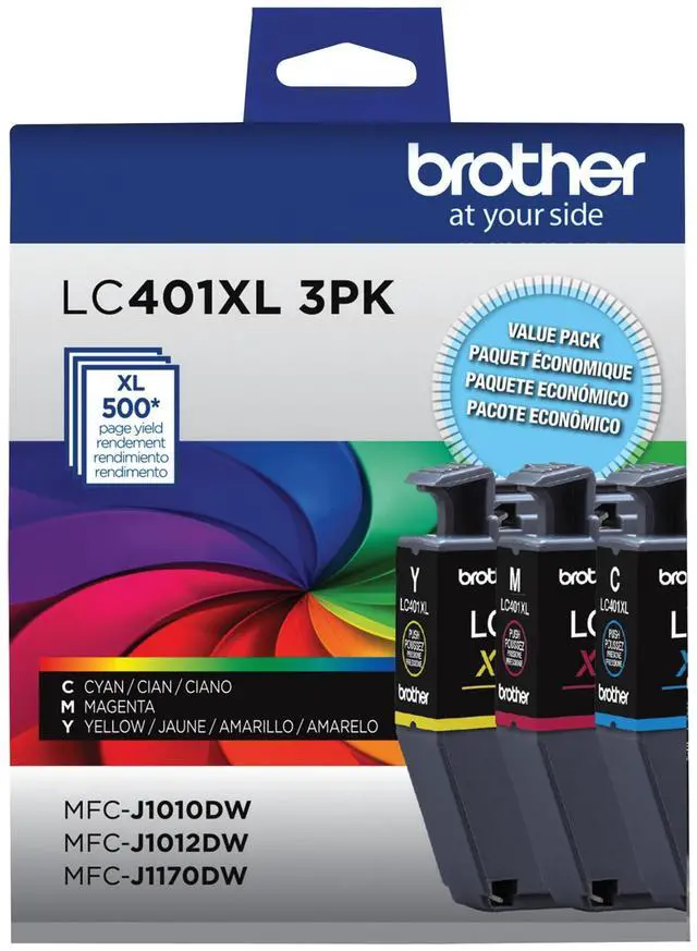 Main image of Genuine LC401XL 3PK High Yield 3-Pack Color -Ink -Cartridges Includes 1- -Cartridge Each of Cyan, Magenta and Yellow -Ink.