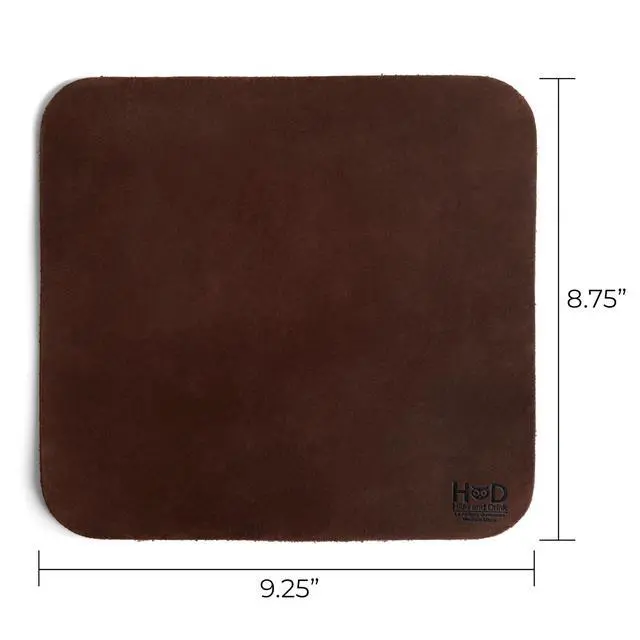 Alt view image 4 of 5 - Genuine Leather Mouse Pad, Anti Slip Leather Mousepad for Gaming, for Apple Magic Mouse & PC, Ergonomic Non Slip Base, Brown & Black Large Mat Pads for Desk, Computer Mousepads for Men