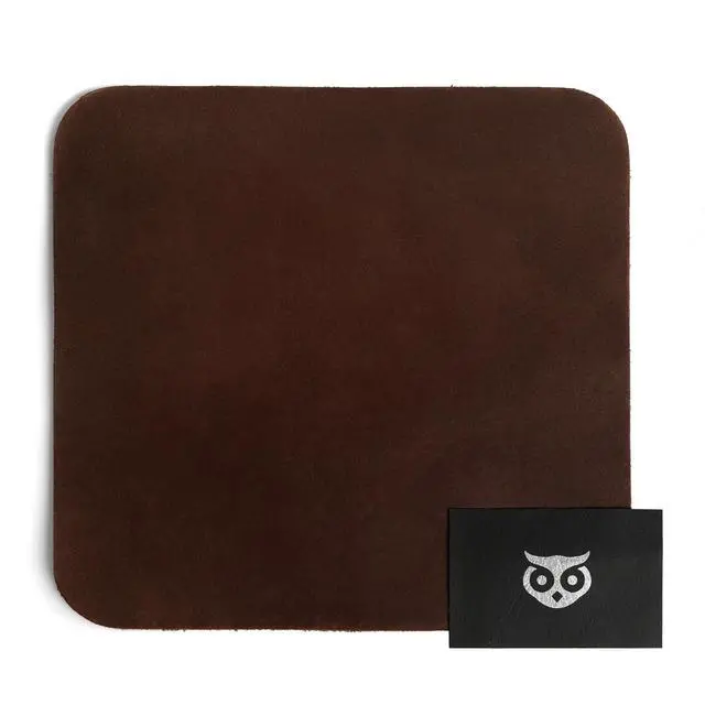 Alt view image 5 of 5 - Genuine Leather Mouse Pad, Anti Slip Leather Mousepad for Gaming, for Apple Magic Mouse & PC, Ergonomic Non Slip Base, Brown & Black Large Mat Pads for Desk, Computer Mousepads for Men
