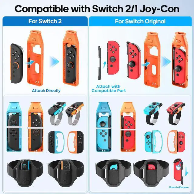 Alt view image 2 of 7 - Switch 1/2 Sports Accessories Bundle with Organizer Station Compatible with Nintendo Switch Console & Joy-con, Storage and Organizer for Switch Sports Games, Family Sports Games Pack Accessories Kit