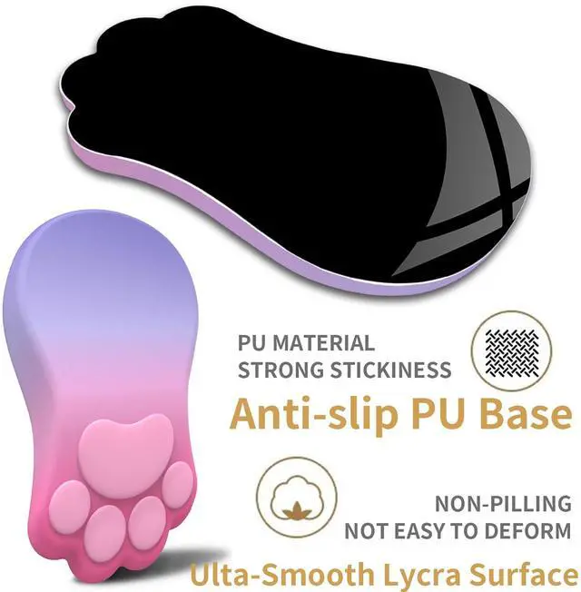 Alt view image 2 of 7 - Ergonomic Mouse Pad with Wrist Rest,Pink Mouse Pad Wrist Support