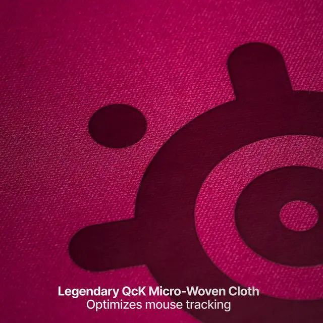 Alt view image 3 of 7 - QcK Heavy Gaming Mousepad Thicker, Non-Slip Silicone Rubber Base, Peak Tracking, Optimized for Gaming FPS, MOBAs, RTS, MMO Large Size 450 mm x 400 mm x 6 mm Magenta