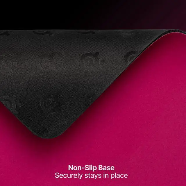 Alt view image 4 of 7 - QcK Heavy Gaming Mousepad Thicker, Non-Slip Silicone Rubber Base, Peak Tracking, Optimized for Gaming FPS, MOBAs, RTS, MMO Large Size 450 mm x 400 mm x 6 mm Magenta