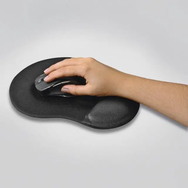 Alt view image 4 of 5 - Ergo Mouse Pad - 2-in-1 Desk Mat with Integrated Wrist Rest, Non-Slip Bottom - Black