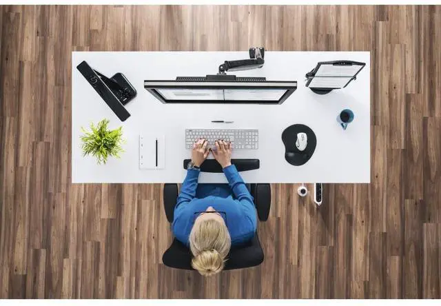 Alt view image 5 of 5 - Ergo Mouse Pad - 2-in-1 Desk Mat with Integrated Wrist Rest, Non-Slip Bottom - Black
