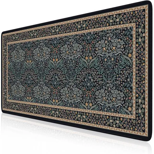 Main image of Desk Cover Mat, Office Mouse Pad,35.4x15.7in,Retro Black