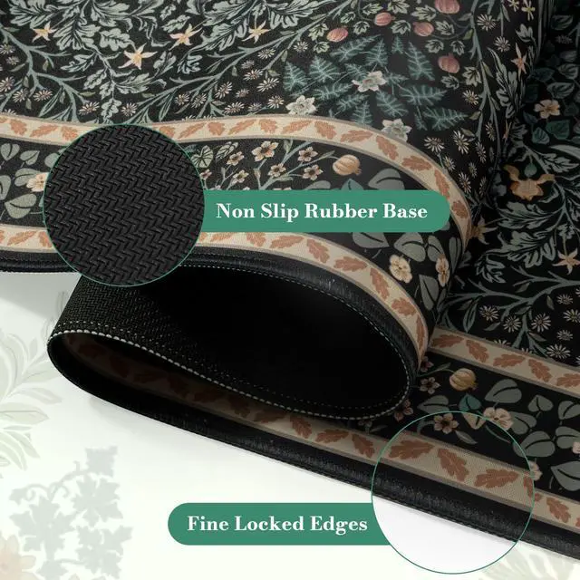 Alt view image 5 of 7 - Desk Cover Mat, Office Mouse Pad,35.4x15.7in,Retro Black