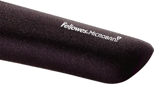 Alt view image 7 of 7 - PlushTouch Foam Keyboard Wrist Rest with MICROBAN - Black (9252101)