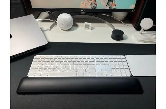 Alt view image 2 of 2 - Mouse Wrist Rest Pad, 340x67x15mm Keyboard Wrist Rest Support, Ergonomic Memory Foam & Superfine Fiber, Pain Relief Easy Typing for Computer, Laptop, Gaming, Office, Black