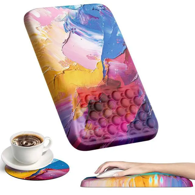 Main image of Mouse Pad with Wrist Rest Ergonomic Comfortable Pain Relief Mousepad Wrist Support for Computer Multicolored