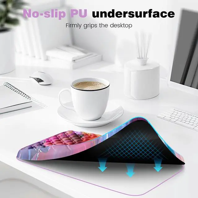 Alt view image 4 of 6 - Mouse Pad with Wrist Rest Ergonomic Comfortable Pain Relief Mousepad Wrist Support for Computer Multicolored