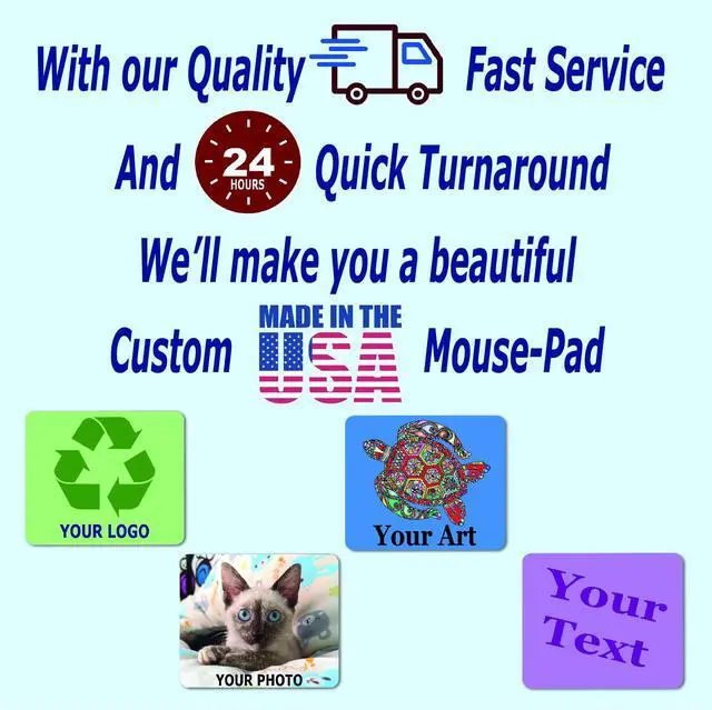Alt view image 2 of 7 - Personalized Mouse Pad - Add Pictures, Text, Logo or Art Design and Make Your Own Customized Mousepad. Each Custom Mouse Mat Comes in a Colorful Gift Bag. Personalized Your Gaming Mousepad (Landscape)