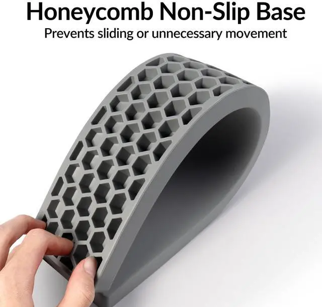 Alt view image 6 of 7 - Gray Silicone Wrist & Palm Rest, 12.89" for 75% Compact Keyboard Series V1/V2/Q1/Q2 & Lemokey P1 (Pro/Max/HE) Anti-Slip Base Smooth & Soft Support