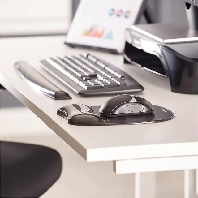 Alt view image 3 of 4 - FEL9112201 - Fellowes Gel Crystals Keyboard Wrist Rest