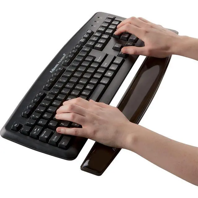Alt view image 2 of 4 - FEL9112201 - Fellowes Gel Crystals Keyboard Wrist Rest