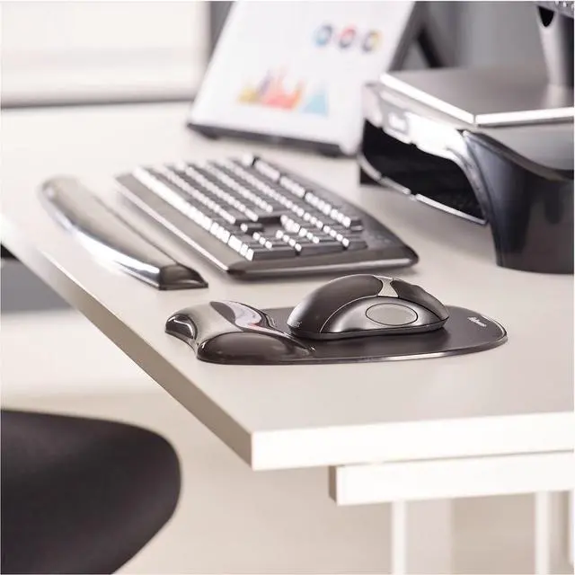Alt view image 4 of 4 - FEL9112201 - Fellowes Gel Crystals Keyboard Wrist Rest