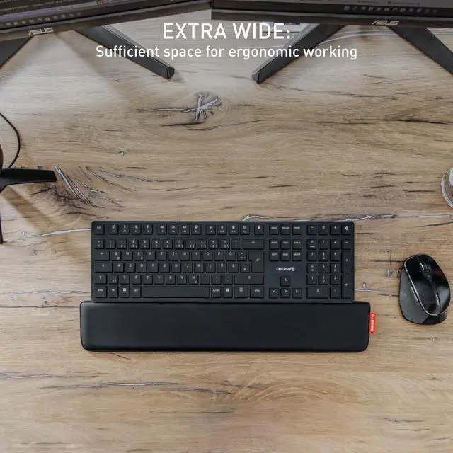 Alt view image 5 of 6 - PALMREST Ergo, Extra-Wide Ergonomic Wrist Rest, Compatible with Any Keyboard, Extendable Feet, 3 Different Tilt Angles, Comfortable, Non-Slip Bottom, Black