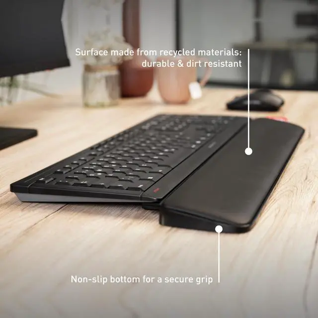 Alt view image 6 of 6 - PALMREST Ergo, Extra-Wide Ergonomic Wrist Rest, Compatible with Any Keyboard, Extendable Feet, 3 Different Tilt Angles, Comfortable, Non-Slip Bottom, Black