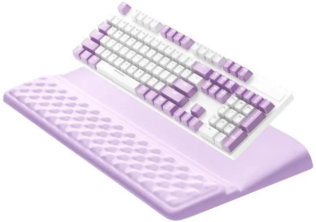 Main image of Keyboard Wrist Rest Pad, Comfy Ergonomic Keyboard Stand Riser Holder, Computer Wrist Support Cushion forTyping, Purple