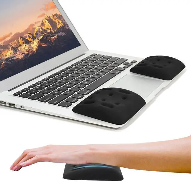 Main image of Ergonomic Wrist Rest for Laptop, Upgraded Laptop Wrist Support Pad for Computer Keyboard, Relieve Wrist Pain and Carpal Tunnel (Black)